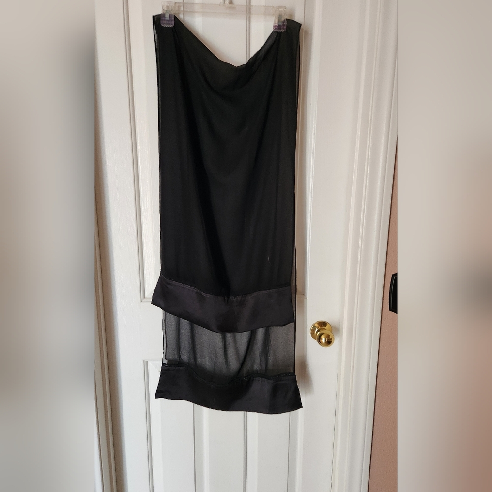 Black Long sheer Lightweight shawl wrap - Picture 7 of 7